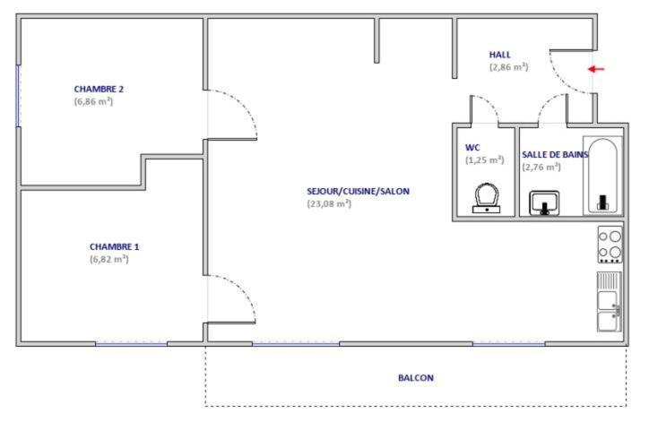 Appartements 3 Vallees, Piscine Et Sauna Orelle Δωμάτιο φωτογραφία